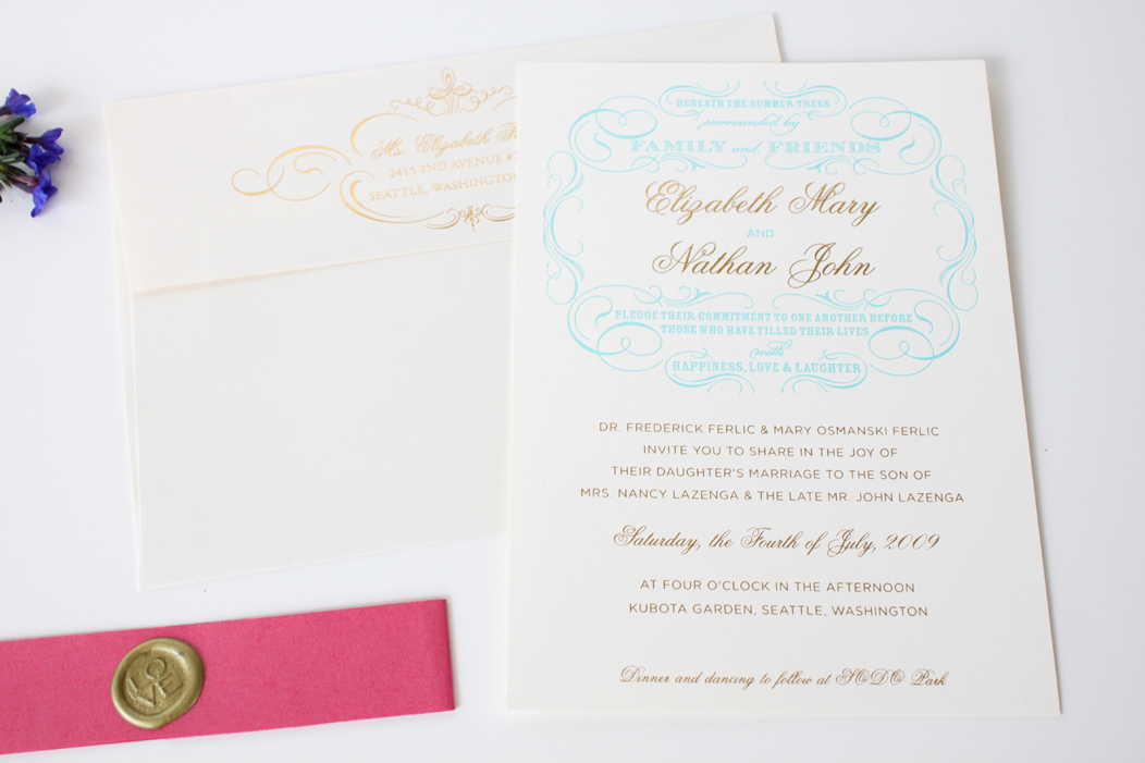 Beth Nate Wedding invitation suite by Iwona K 3