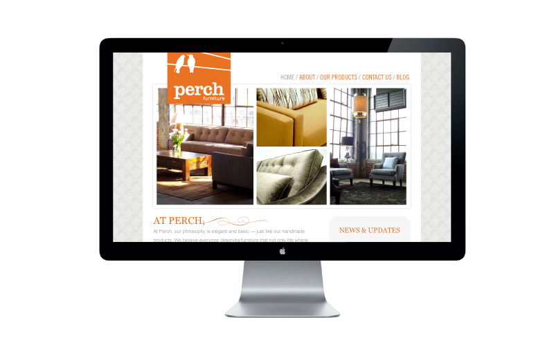 Perch Furniture Website by Iwona Konarski