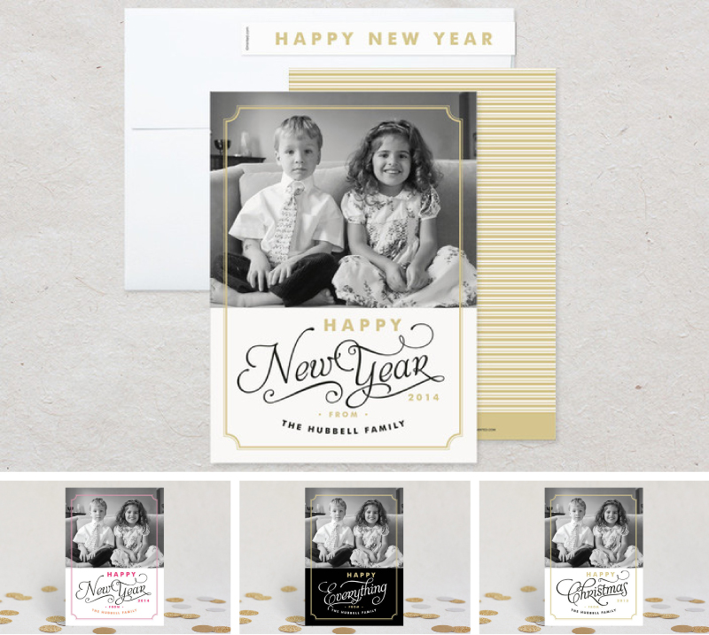 Simple Frame New Years-Cards-For Minted design Iwona K