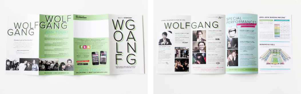 Wolfgang 2013-2014 season brochure by Iwona Konarski for Seattle Symphony #brochure #print #design #editorial #layout #typography #brochureDesign #iwonak.com 