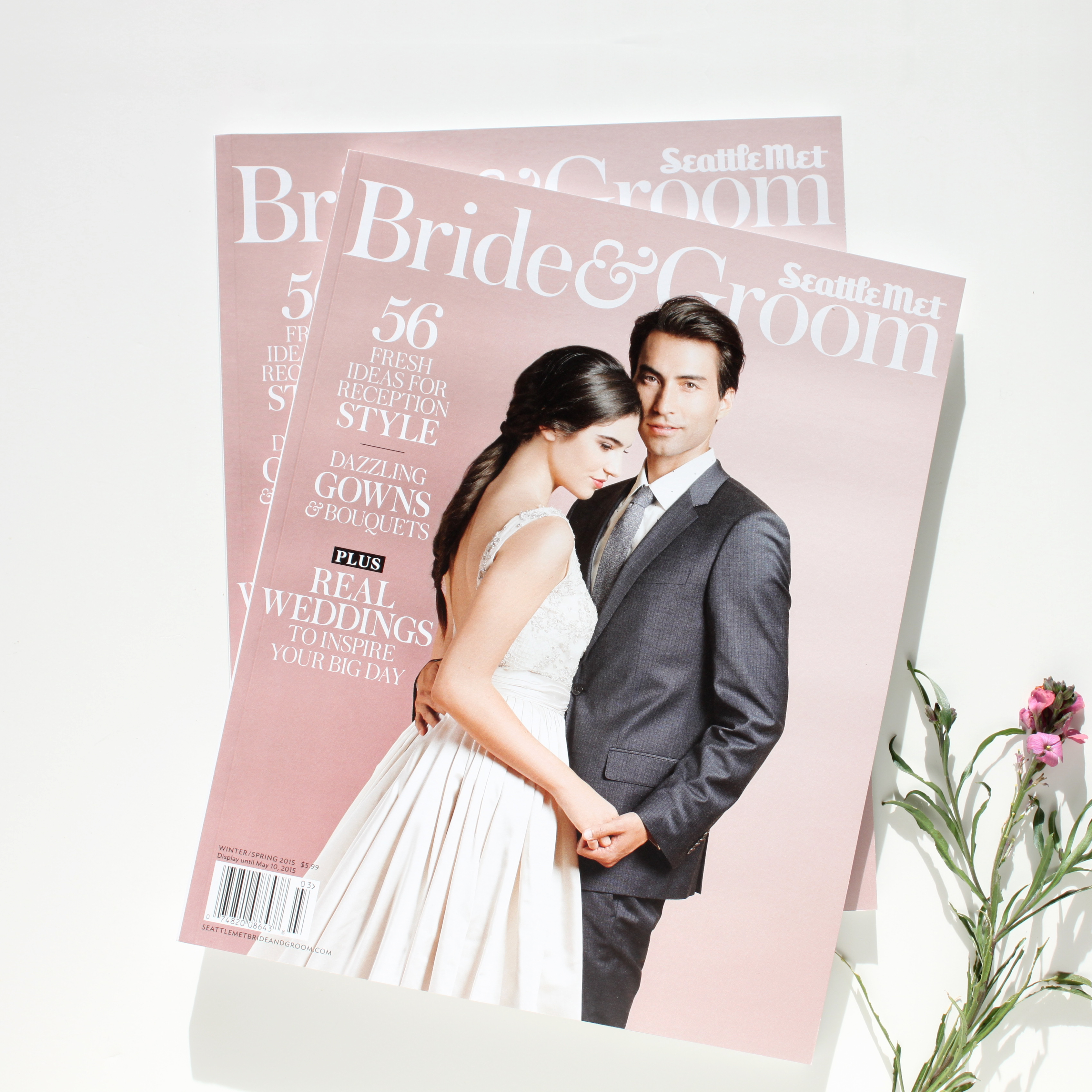 Kendal & Jim's wedding featured in Seattle Met Bride and Groom magazine. | Florals by Finch & Thistle Event Design | Photography by Catherine Abegg | Stationery by Iwona Konarski